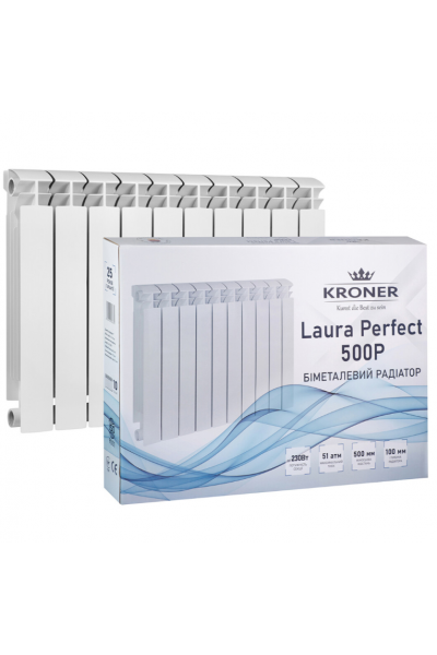 Биметаллический радиатор Kroner Laura Perfect 500P 500×80×100