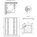 Душевая кабина Lidz Wawel SC90x90.SAT.LOW.FR (поддон Mazur ST90x90x16)