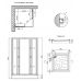 Душевая кабина Lidz Wawel SC90x90.SAT.LOW.GR (поддон Mazur ST90x90x16)