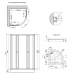 Душевая кабина Lidz Latwa SC80x80.SAT.LOW.FR (поддон Kupala ST80x80x16)