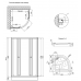 Душевая кабина Lidz Latwa SC80x80.SAT.LOW.GR (поддон Kupala ST80x80x16)