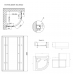Душевая кабина Lidz Latwa SC80x80.SAT.HIGH.GR (поддон Kapielka ST80x80x41 с панелью)