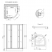 Душевая кабина Lidz Latwa SC90x90.SAT.LOW.GR (поддон Kupala ST90x90x16)