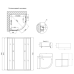 Душевая кабина Lidz Latwa SC90x90.SAT.MID.FR (поддон Kapielka ST90x90x26 с панелью)