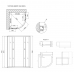 Душевая кабина Lidz Latwa SC90x90.SAT.MID.GR (поддон Kapielka ST90x90x26 с панелью)