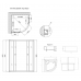 Душевая кабина Lidz Latwa SC90x90.SAT.HIGH.FR (поддон Kapielka ST90x90x41 с панелью)